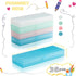 Fainne 36 Pieces Frosted Plastic Pencil Box, Bulk Plastic Pencil Case with Lid and Snap Closure for Office Supplies