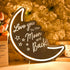 5V Dimmer 15.75 Britrio LED Moon Neon Light Sign, Love You To the Moon And Back Mirror Neon Wall Decor for Party Girls