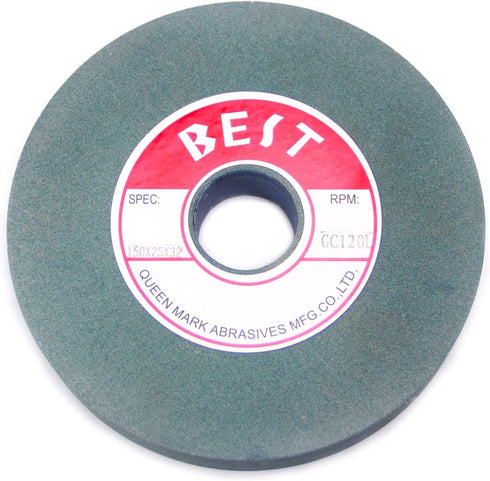 Utoolmart 6 Inch Green Silicon Carbide Grinding Wheel, 120 Grit for Surface Grinding, 1 Piece