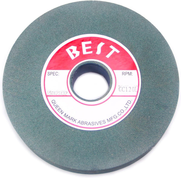 Utoolmart 6 Inch Green Silicon Carbide Grinding Wheel, 120 Grit for Surface Grinding, 1 Piece
