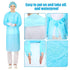 TrelaCo 30 Pack Disposable Isolation Gowns with Thumb Loops, X Large 46 Inch Waterproof CPE Gowns for Unisex Adults