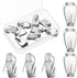 LEIFIDE 10 Pieces Cubicle Hooks, Fabric Panel Wall Clips for 40 Lbs Picture Hangers in Office Home Kitchen (Silver)