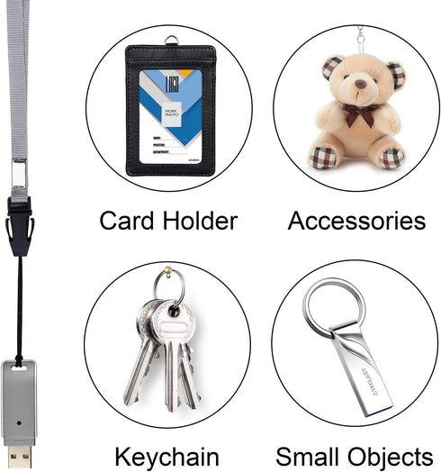 Wisdompro 10 Pack 17 inch Long Colorful Quick Release Neck Lanyards Straps for USB Flash Drives, Keys, ID Badge Holders