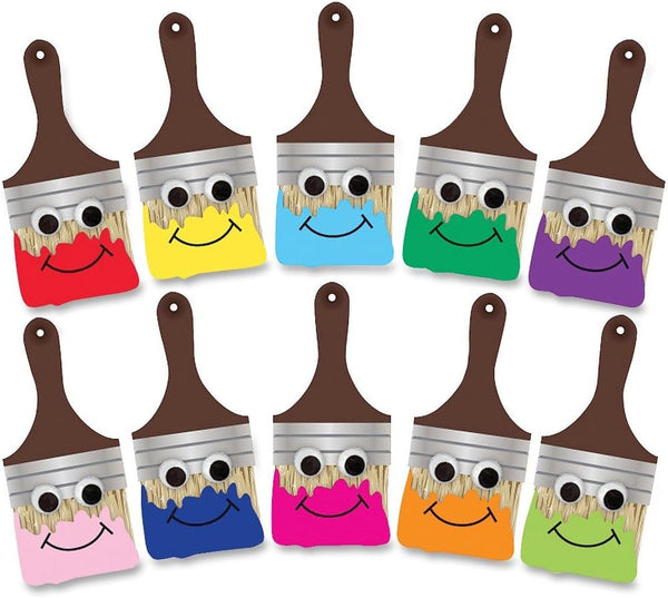 Hygloss Products 33733 Happy Paintbrushes Classroom Accents – Creative Teaching Resources – 7 Inches, 30 Pack by Hygloss