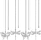 SHIFANQI Ceiling Fan Pull Chain, 4 Pack Silver Dragonfly Fan Pull Chain Extension,