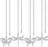 SHIFANQI Ceiling Fan Pull Chain, 4 Pack Silver Dragonfly Fan Pull Chain Extension,