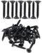 100pcs #6 x 1 Flat Head Phillips Drywall Screws, Carbon Steel 1022A, Black Phosphate