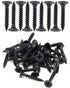 100pcs #6 x 1 Flat Head Phillips Drywall Screws, Carbon Steel 1022A, Black Phosphate