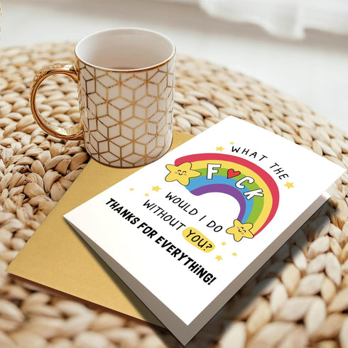 Chenive Funny Thank You Card for Men Women, Thank You Cards for Friend Coworker, Appreciation Card for Boss Teacher