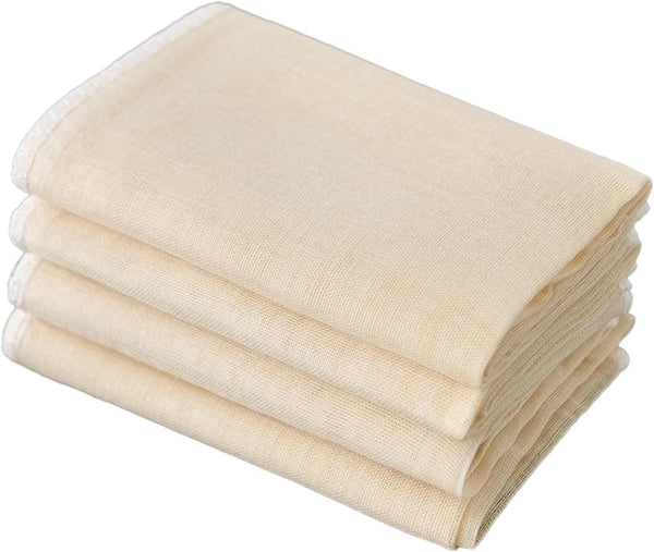 Cheese Cloth for Straining,10pcs 20x20 Inch Unbleached Cotton Pre-Cut Fabric,Reusable Muslin Cloth