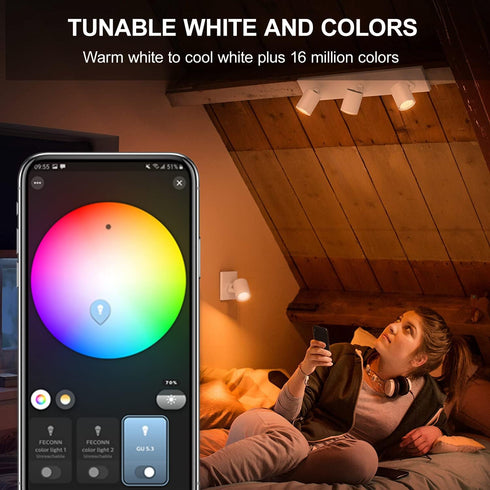 GU10 Bulbs, 5W(50W), Bulb, Dimmable, Bulbs, 2 Pack Zigbee Smart Compatible with Hu*e*, Alexa & Google & ConBee (Hub