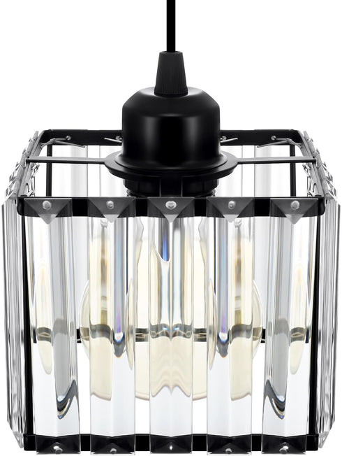 E26 145cm Ridgeyard Crystal Pendant Light Modern Chrome Ceiling Pendant Lighting Mini Kitchen Island Lighting Crystal