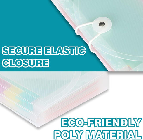 H4D Small Receipt Holder Organizer Folder for Purse - Small Accordion Expanding File Folder, Pocket Expandable Folder