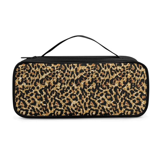 Sepetwhos Leopard Stethoscope Case Lightweight Protective Stethoscope Casewith Handle Shockproof Hard Organizer Storage