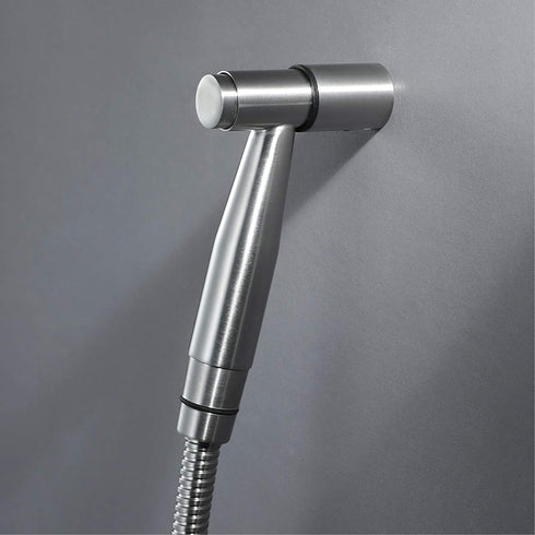 VNFOCRQJH Handheld Bidet Sprayer for Toilet, Portable Cloth Diaper Sprayer Brushed Stainless Steel Bathroom Bidet