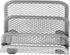 NUOBESTY Metal Mesh Vertical Book Organizer Desk Mail Sorter, Small Rack with Upright Compartments - Silver