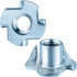 Wensilon 1/4 20 (100 T-Nuts * pcs), zinc Plated Steel, for Wood, Climbing Holds and cabinets