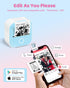 T02 Receipt Mini Printer, Portable Pocket Sticker Printer, Bluetooth Mobile Thermal Printer for Journal and Notes