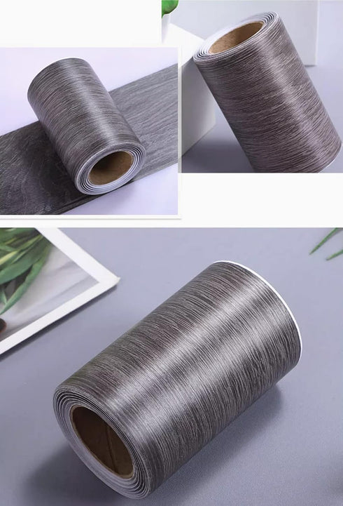 Amhao 5Meters Self-Adhesive Wood Grain Repair Tape, Dark Grey Repair Tape for Desk Chair Furniture