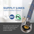 ARCORA Faucet Supply Lines, 24" Length Braided Nylon Water Supply Line 3/8" Comp x 1/2" FIP 2Pcs