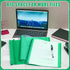 Teling 48 Pcs Clear Front Report Covers with Prongs, Plastic Presentation Folders, 3 Prong Resume Portfolio Folder for