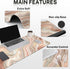 Set 4in1 35.4x15.7 inches Britimes Marble Gold Pink Keyboard Mouse Pad Abstract Glitter Large Mousepad+Keyboard Wrist