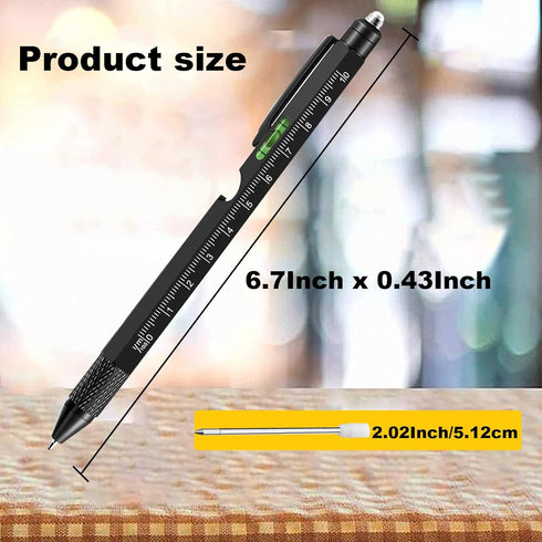 YouOKLight Multi Tool Pen Set, 9 in 1 Gift Tool Pen for Men with Ruler, Screwdriver, Bottle Opener, and Stylus