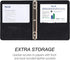 Samsill Vintage Hardback Mini 3 Ring Binder, Black Leather, Professional Organizer, 1 Inch, 5.5 x 8.5, Faux Leather