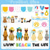 Summer Dog Bulletin Board Decorations Hawaiian Dog Theme Classroom Back to School Bulletin Board Border Set Cute Puppy Pet Dog Paw Paper Cutouts for School Wall Decor Chalkboard Supplies by Justforjoyful