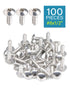 100Pcs #8 x 1/2" Truss Head Phillips Wood Screws, Heavy Duty 18-8 (304) Stainless Steel Screws