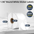 2 Inch 4x6 Tag(1 750 White Circle Thermal Sticker Labels, Self-Adhesive Round Direct Thermal Labels for Label Printer