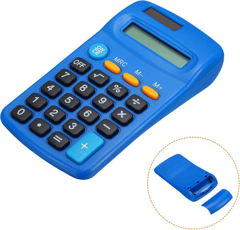 PATIKIL Basic Calculator, 8 Digit LCD Display, 4 Function Handheld Calculator for Home Office, Dark Blue