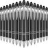 Zonon 38 Pieces Rubberized Ballpoint Pen - Stylus Tip Stylish Metal Pen with Soft Rubberized Grip, Black Ink for Most