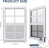 AIRGBW 12"*18", 1 Pack) Windows for Chicken Coop with Screens, Aluminum Exterial Window Replacement for Playhouse