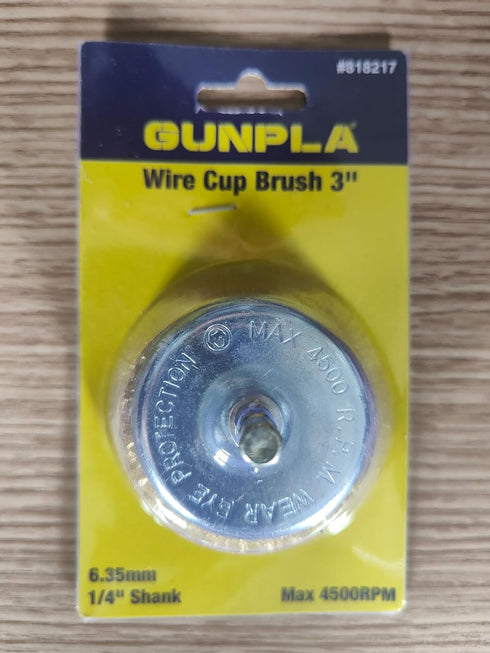 3" Wire Cup Brush with 1/4" Hex Shank, Heavy Duty Wires Brushes for Metal, Rust & Corrosion Removal