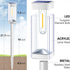 8 Pack Bulb Solar Pathway Lights Solar Outdoor Lights with LED Tungsten Filament Waterproof Stainless Steel Garden
