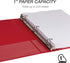 Samsill Durable 1 Inch Binder, Made in the USA, D Ring Binder, Customizable Clear View Cover, 4 Pack