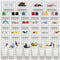 Roowest 60 Pcs Pegboard Cups Set, Wall Organizer with Hooks and Loops for Office Storage, Garage, Craft Workshop, White