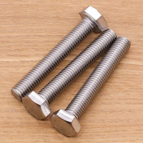 1/4-20 x 2-1/2" Hex Head Bolts Screws, 304 Stainless Steel, Fully Threaded, 8 PCS