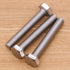 1/4-20 x 2-1/2" Hex Head Bolts Screws, 304 Stainless Steel, Fully Threaded, 8 PCS