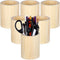yeeplant Set Of 6 Cylindrical Wooden Pen Holders, Unfinished Natural Wood Desk Organizer