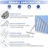 Cotter Pin Assortment, 400PCS Zinc Plated Steel Hairpin Cotter Pins, Split Pin Fastener Clips for Castle Nuts