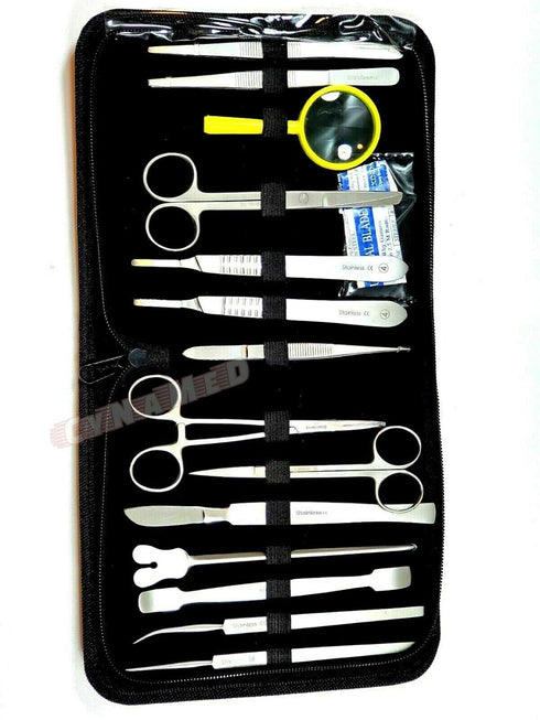 Cynamed 44Pcs Advanced Dissection Kit, Biology & Veterinary Students, Anatomy Lab with Stainless Steel Scalpel