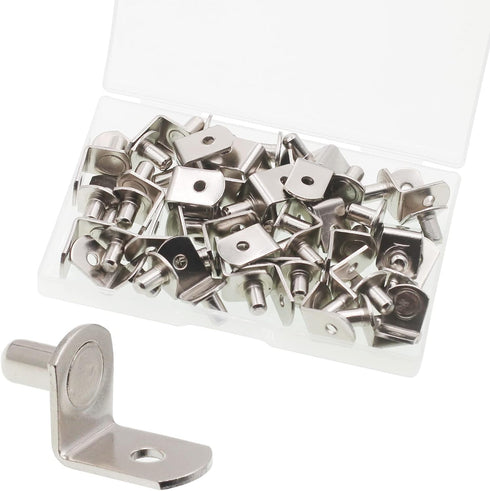 JunLiWei Shelf Support Pegs, 50 Pcs Shelf Pegs with Hole, 5mm (1/5 inch)