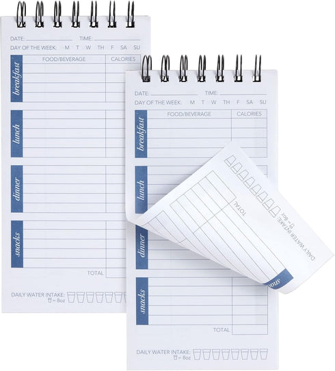 Juvale 12-Pack Food Journal for Weight Loss, 4x8 inches Daily Food Log Tracker Diary for Men, Women