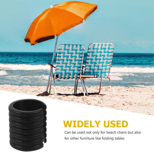 4-Pack 1.25 Inch NUOBESTY U-Shape Chair Leg Caps Nonslip Furniture Pads Floor Protectors for Outdoor Beach Chairs
