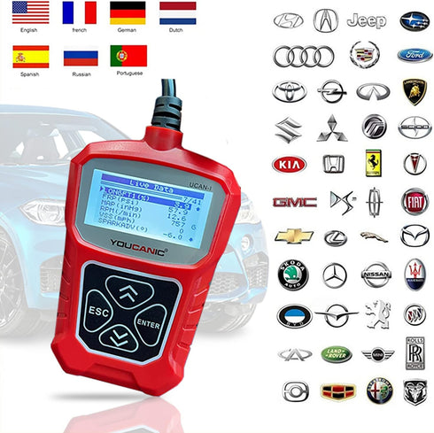 YOUCANIC OBD2 Scanner and Code Reader - Diagnose Check Engine Light, Emission Readiness, Turbo Issues - Universal