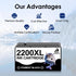 DOUBLE D PGI-2200XL Ink Cartridges Compatible Replacement for Canon PGI-2200, 4 Pack (1BK, 1C, 1M, 1Y)