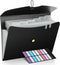 Sooez 7 Pocket Expanding File Folder, Premium Accordion File Organizer, Letter Size Folders for Documents, Black
