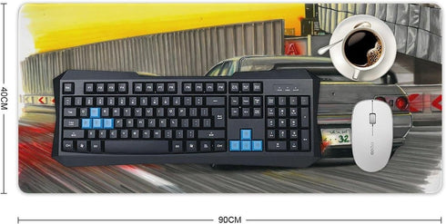 JDM Japanese Car Art Skyline GTR R32, Computer Essentials for Work, Home Office Supplies (40x90cm)